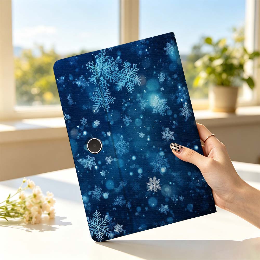 Realme Tablet Accessories - Чехол для планшета Black Night Snowflakes