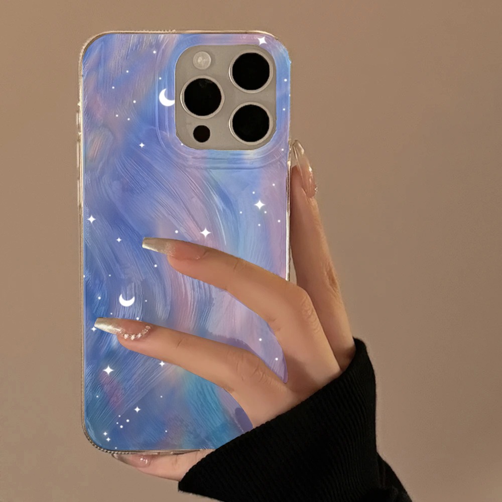 Samsung Galaxy S24 - Модный блестящий чехол с градиентным звездным