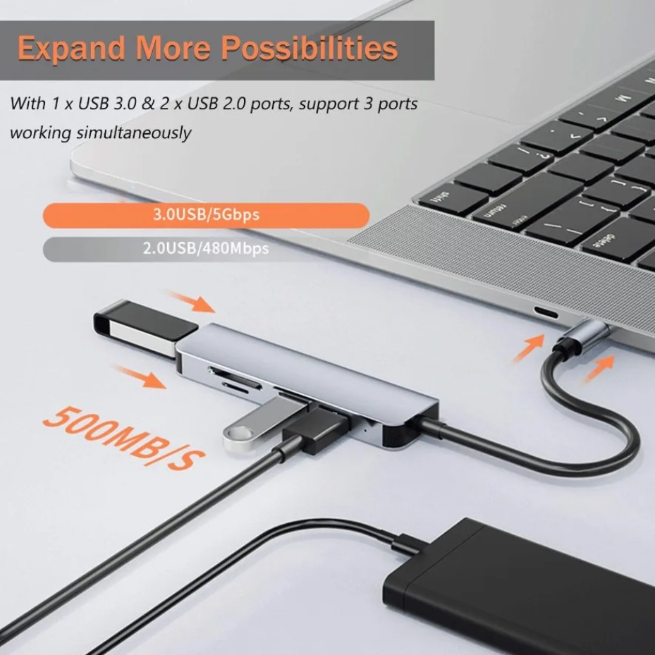 5/7/8-портовый USB-C хаб с 3.0 – обзор и цена Microsd Card Tablet