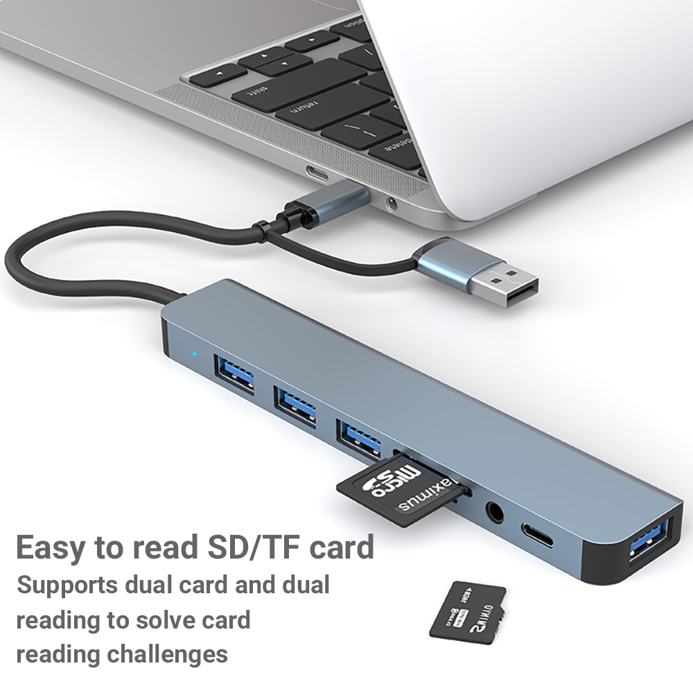 8-в-1 USB + Type C HUB док-ста – обзор и цена Microsd Card Tablet