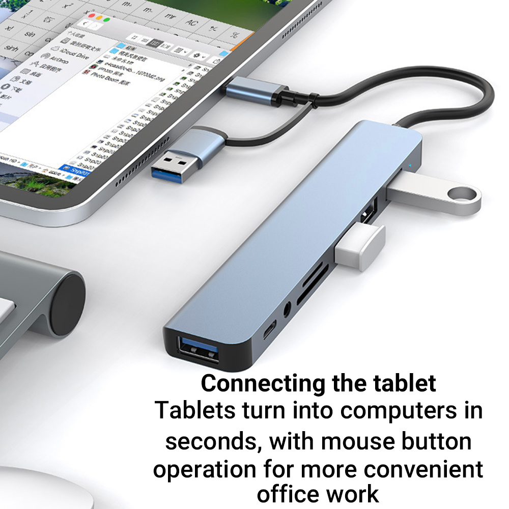 8-в-1 USB + Type C HUB док-ста – обзор и цена Microsd Card Tablet
